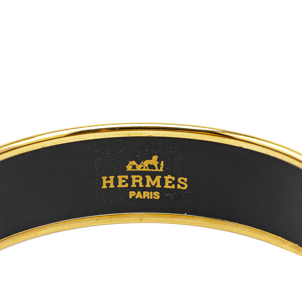 Pre-Loved Hermes Wide French Flag Enamel Bangle 65 - Picture 4 of 5